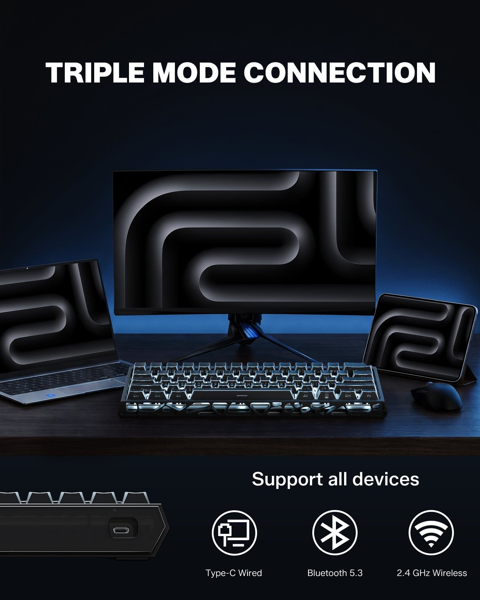 Womier SK61 HE 60% Magnetic Aluminium Keyboard
