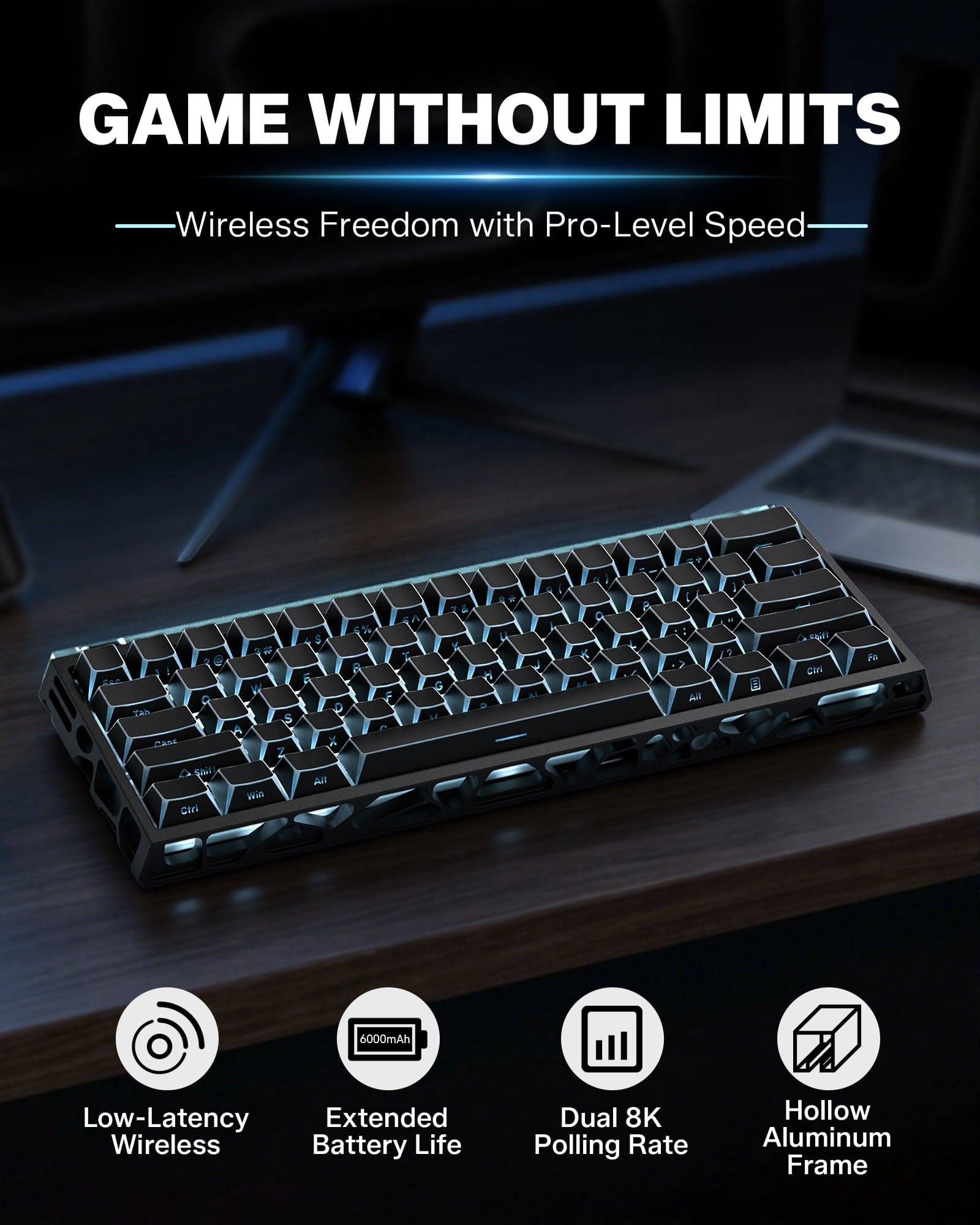 Womier SK61 HE 60% Magnetic Aluminium Keyboard