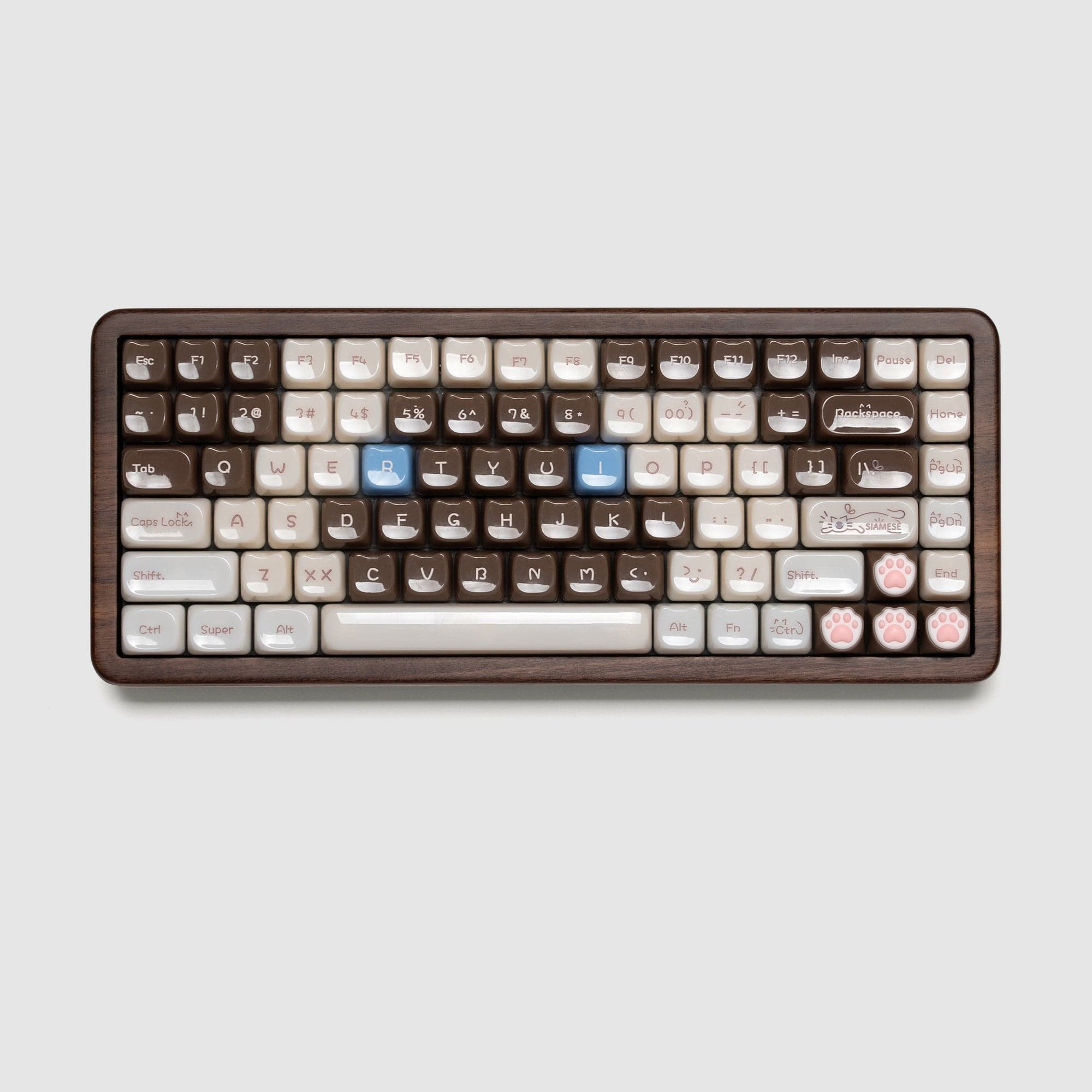 Womier WD75 Walnut Wood Wireless Mechanical Keyboard