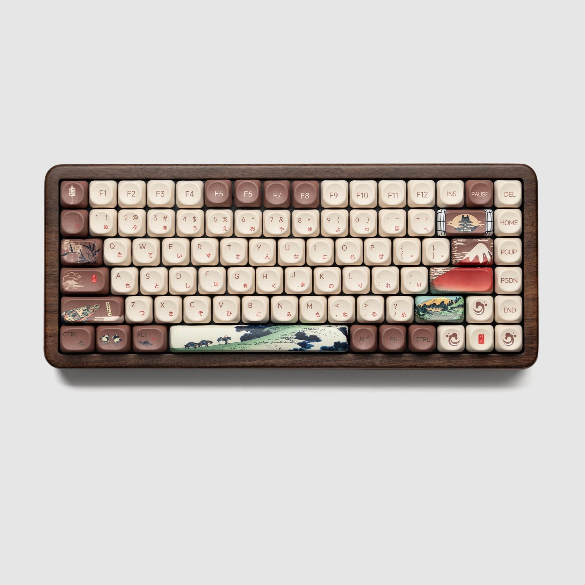 Womier WD75 Walnut Wood Wireless Mechanical Keyboard