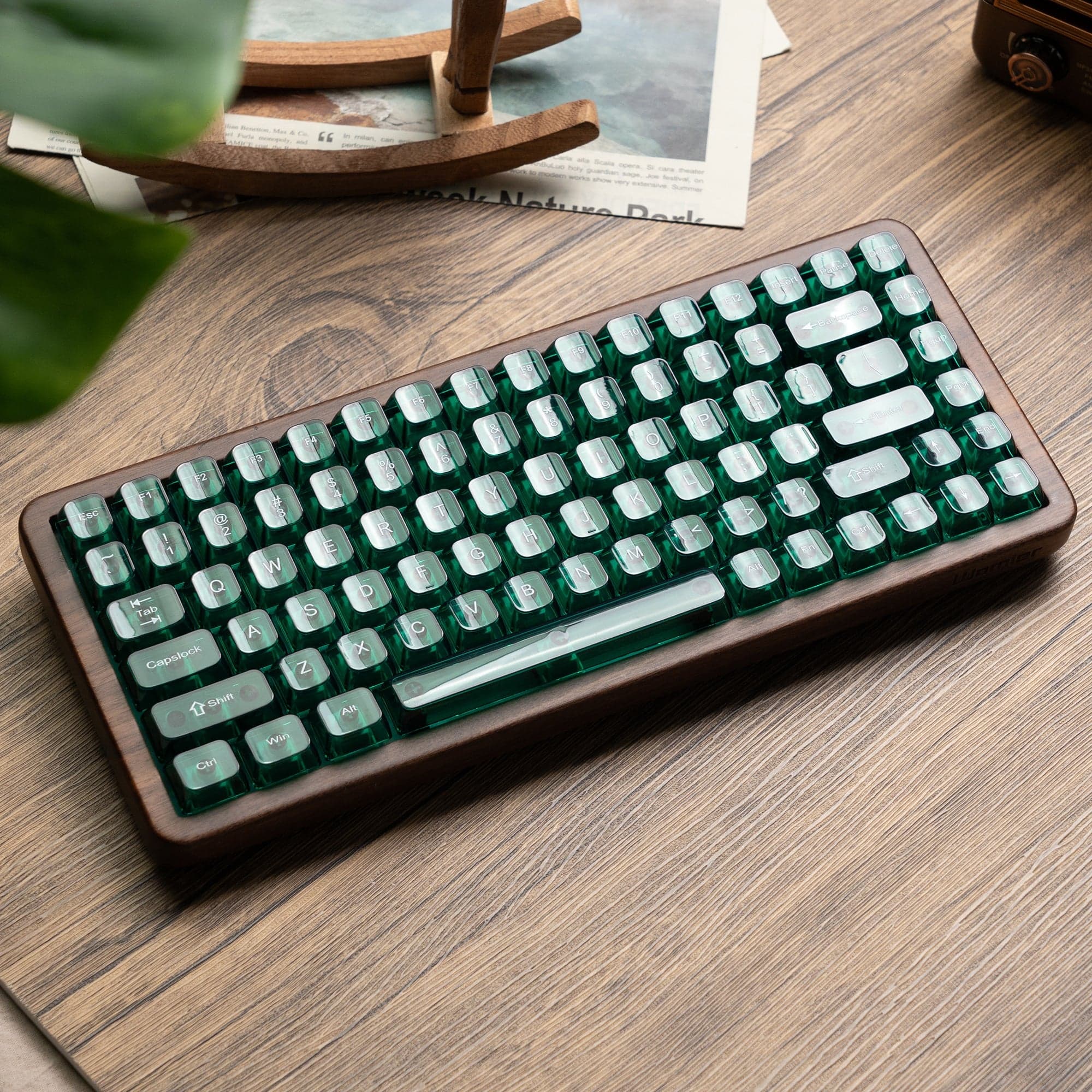 Womier WD75 Walnut Wood Wireless Mechanical Keyboard