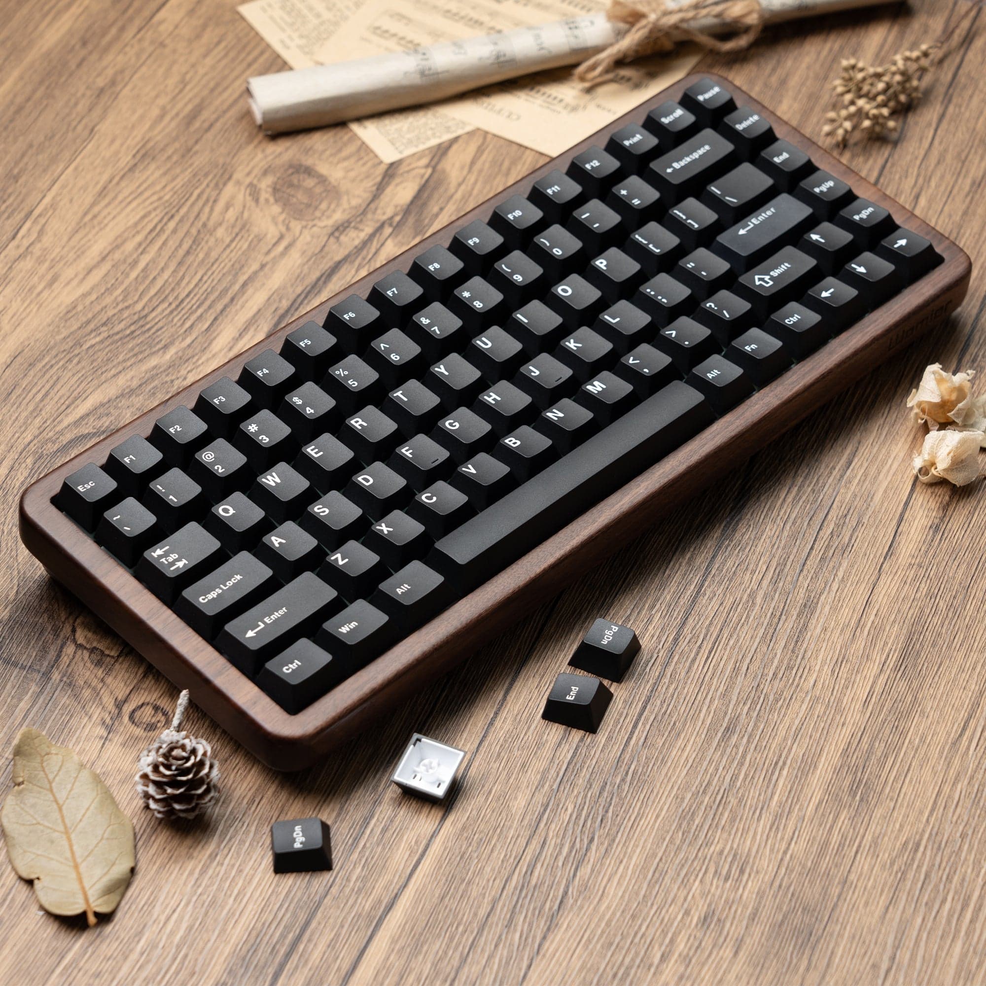 Womier WD75 Walnut Wood Wireless Mechanical Keyboard